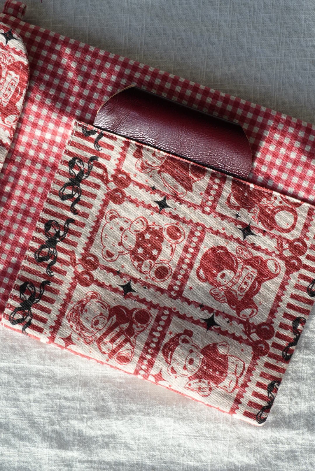 TN Regular-Size Journal Pouch – Christmas Teddy Bear - Made by Frey