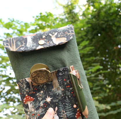 TN Regular-Size Journal Pouch – Christmas Woodland Deer | Preorder - Made by Frey