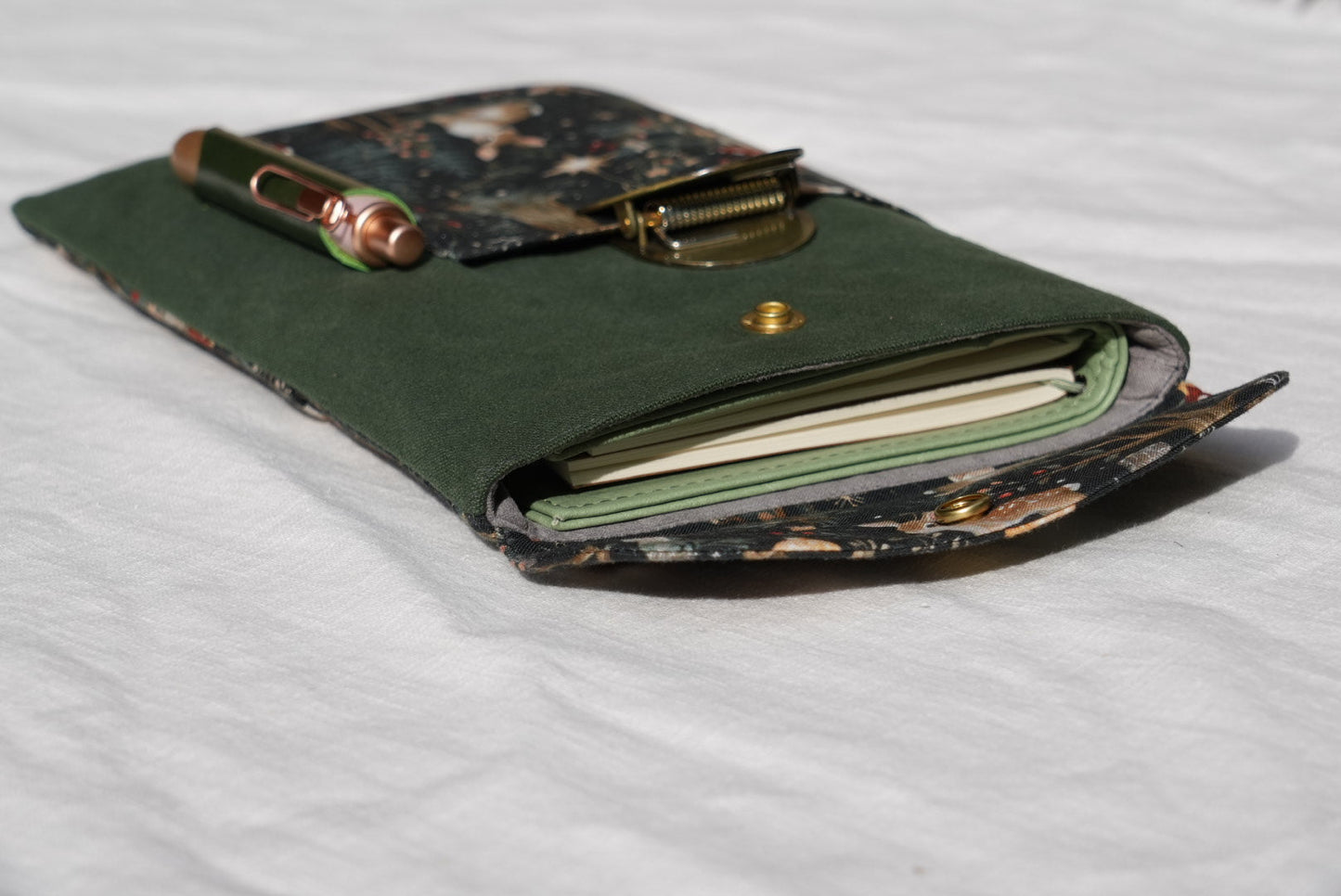 TN Regular-Size Journal Pouch – Christmas Woodland Deer | Preorder - Made by Frey
