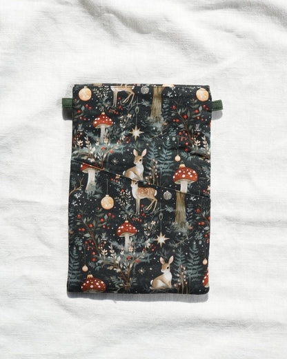 🎄TN Regular-Size Journal Pouch – 🫎 Christmas Woodland Deer | Preorder - Made by Frey
