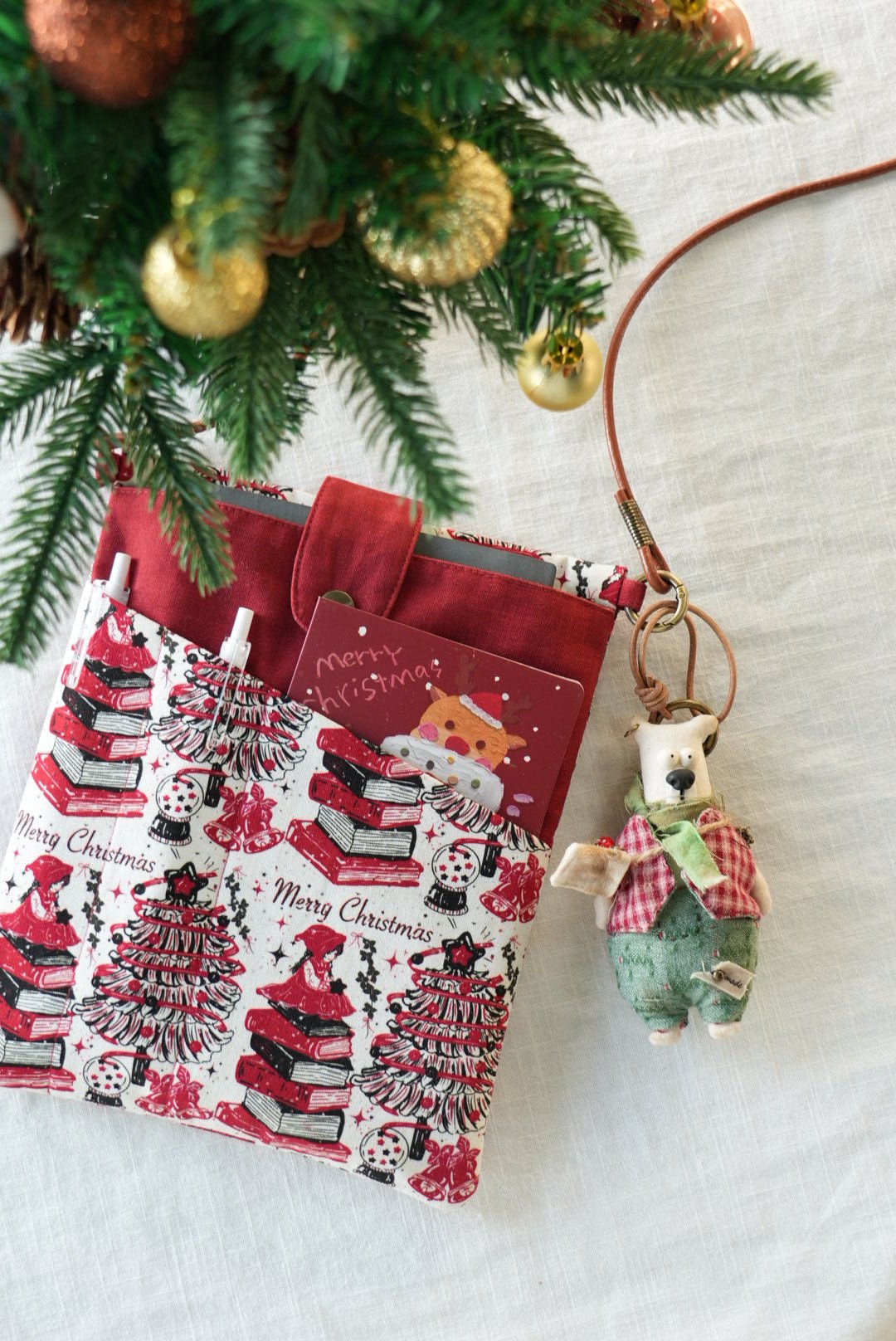 Vintage Christmas A5 Book & Journal Sleeve | Ships in 1 week - Made by Frey
