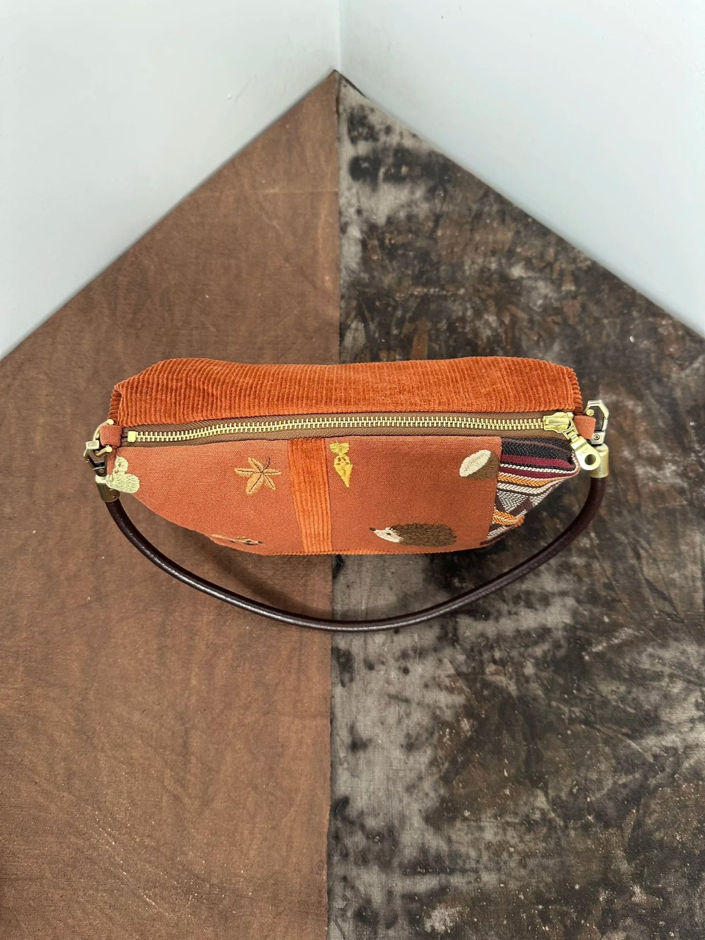 Vintage Embroidery · “Hedgehog & Fox” Cotton Linen Bag - Made by Frey