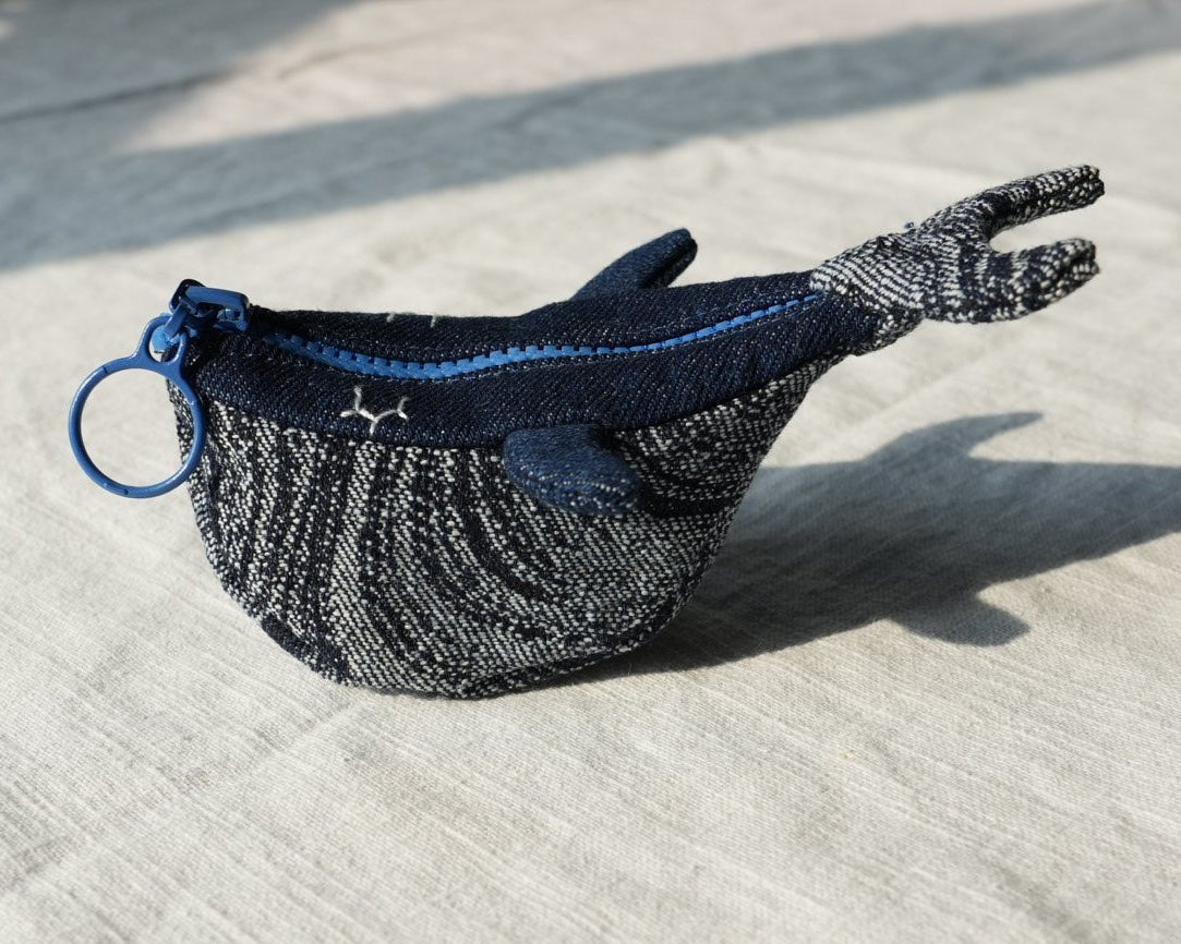 Whale Zipper Pouch & Bag Charm - Made by Frey