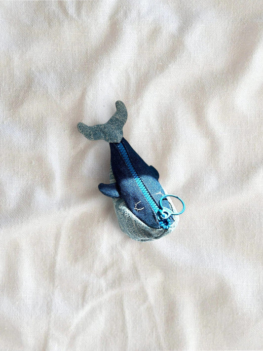 Whale Zipper Pouch & Bag Charm - Made by Frey