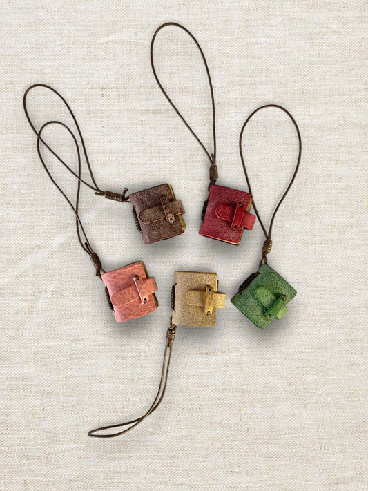 Handmade Mini Leather Notebook Charm