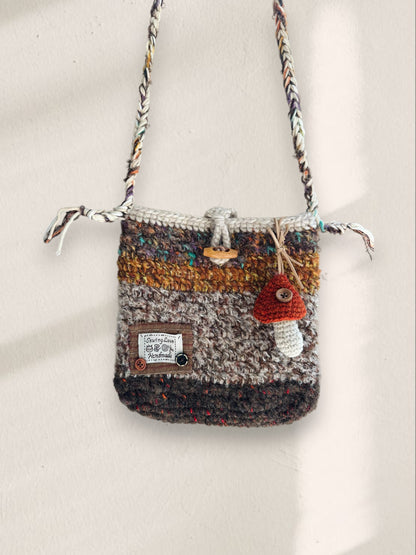 Autumn-Inspired Mushroom Crossbody Bag